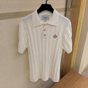 Casablanca Men New Season Knit Polo Shirt Large Size